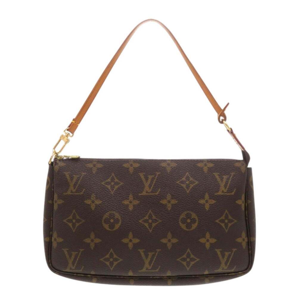 LOUIS VUITTON Authentic Brown Monogram Pochette Pouch - Picture 2 of 8